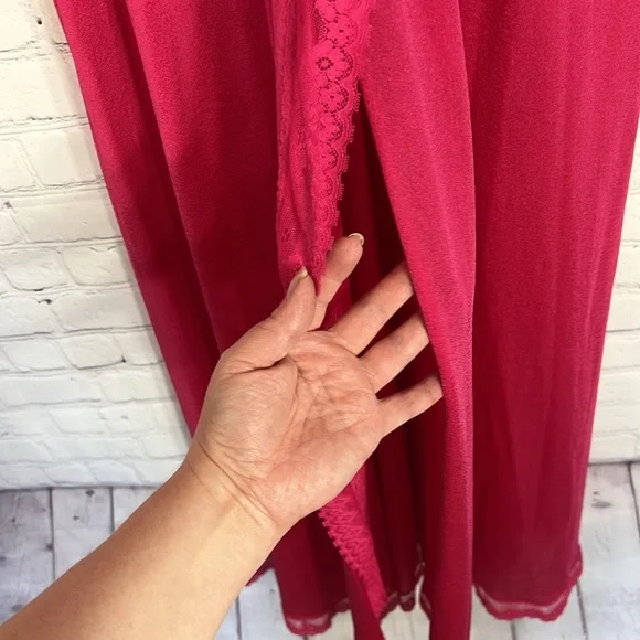 VTG Vanity Fair lace trim open front night gown - Picture 7 of 15